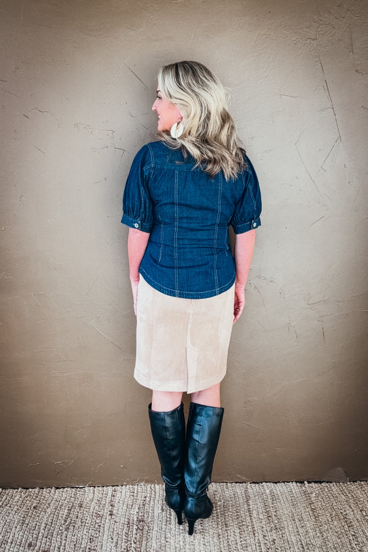 Calla Short Sleeve Lightweight Denim Shirt Jacket