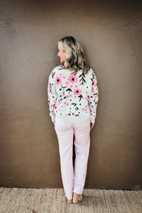 Tatum Shimmer Straight Leg Light Pink Pants