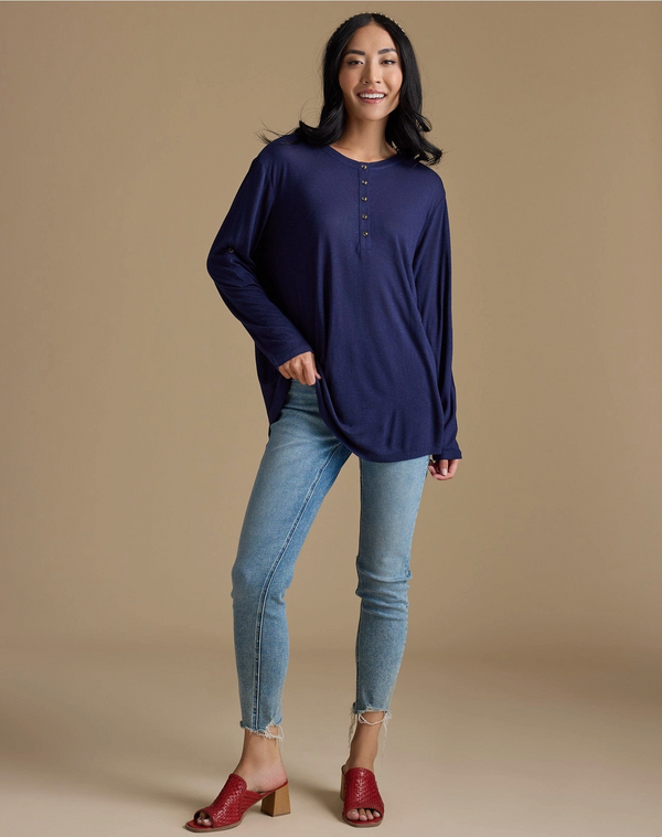 Reese Button Long Sleeve Tee