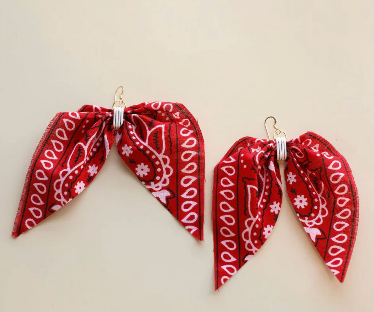 Red Bandana Earrings