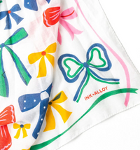 Olivia Square Scarf Bow Print